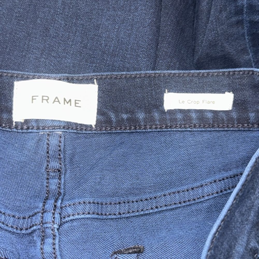 New Frame Denim Le Crop Flare Raw After Jean In Fiona Size 26 - Picture 14 of 16